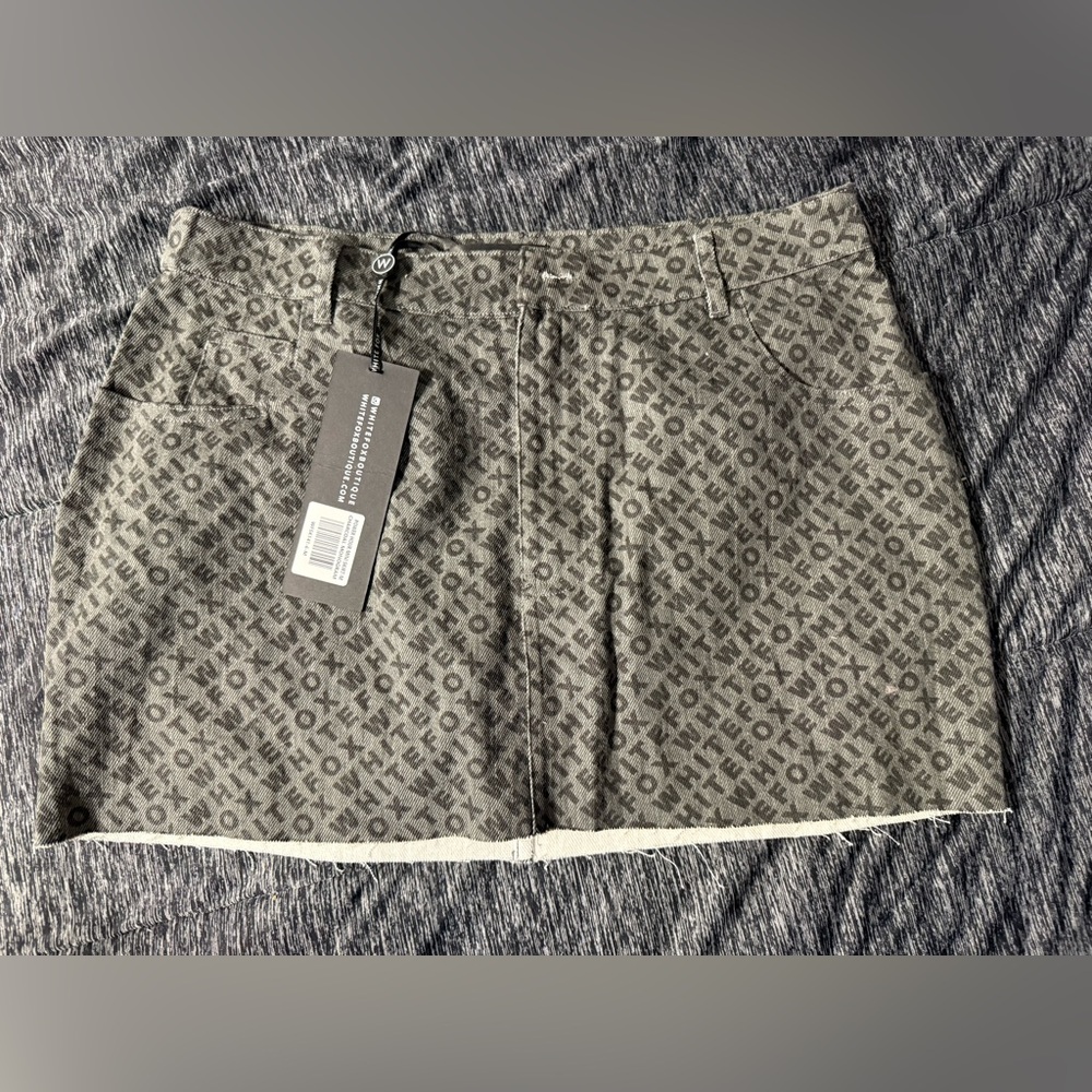 Power hour denim mini skirt